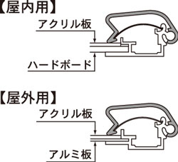ポスターグリップ PG-32R B1 屋内用 WS 白木(半艶)