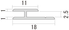 HK アルミジョイナー V溝付 エ型 11mm×2.5mm 995mm(10個入)